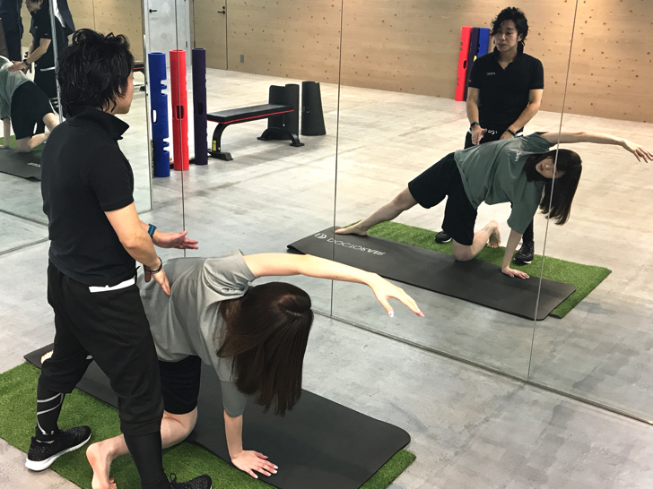 FiNCジムトレーニング体験の様子
